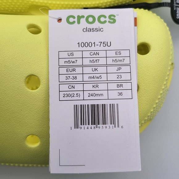 NEW M5 | W7 Classic Clogs Yellow (Sulphur) - Picture 8 of 11